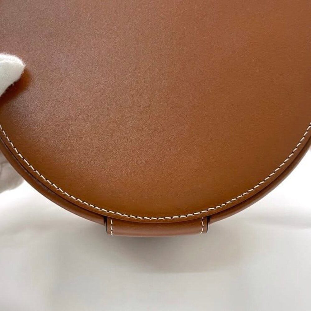 Celine Shoulder Bag Tambour White Brown Triomphe - Picture 5 of 10